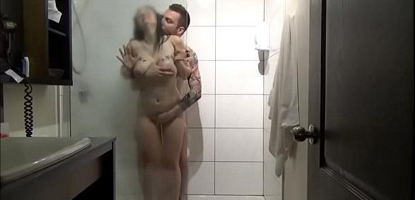 Hotel Shower Sex with Hot Busty Young Mom Ends with A F